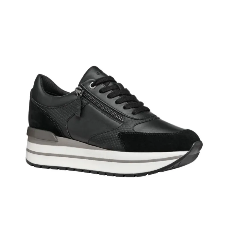 GEOX Abrasion Resistant Low Top Casual Shoes Women's Black-1