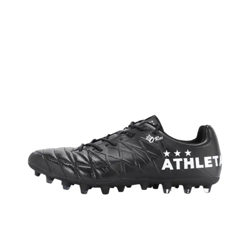 ATHLETA MG Rubber Short Studs Artificial Ground Anti Slip Wear Resistant Soccer Shoes Men's Black