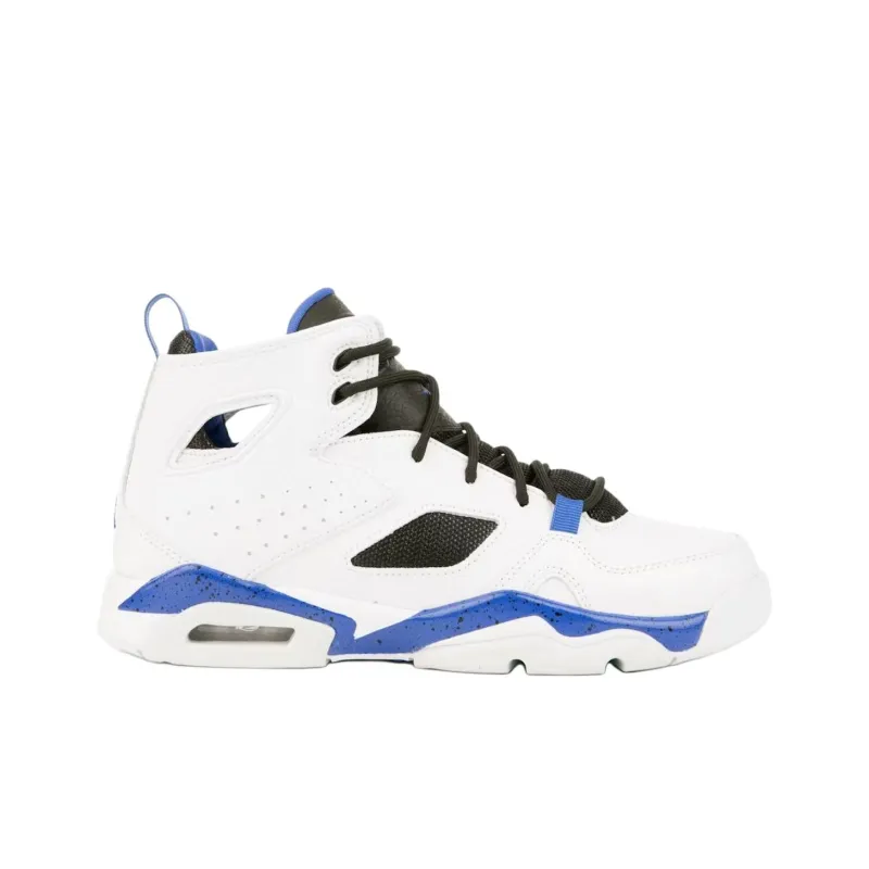 Jordan Flight Club 91 Cushioning Wear-Resistant High-Top Children's Basketball Shoes White Teenagers-1