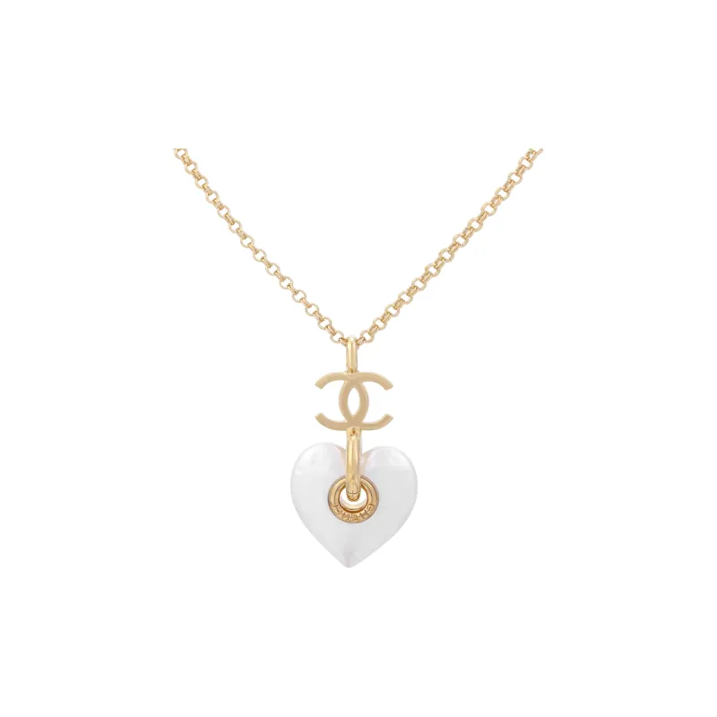 CHANEL Metal Resin Necklaces Women's Gold-0