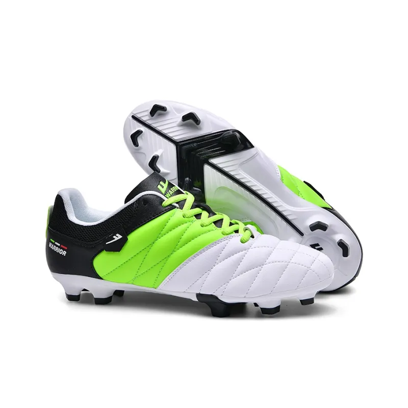 Warrior FG Rubber Long Studs Soft Ground Artificial Ground Natural Ground Cushioned Slip-Resistant Soccer Shoes Unisex-8