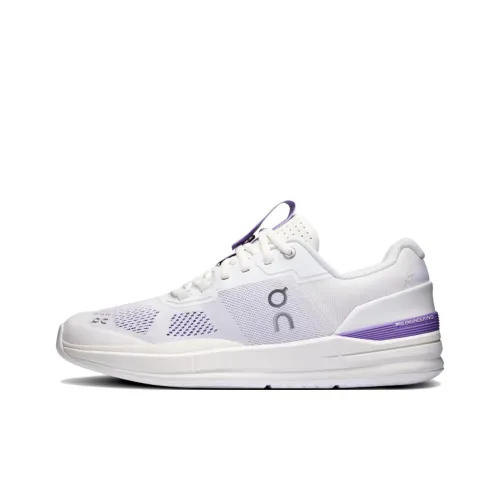 On The Roger Pro Anti Slip Wear Resistant Low Top Tennis Shoes Men
s Ivory White/Aster