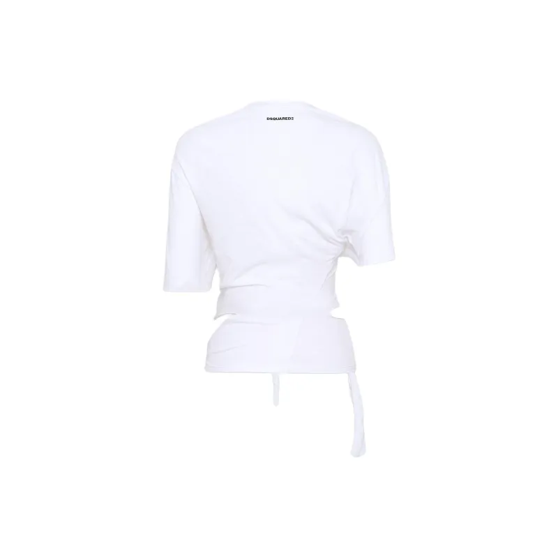 DSQUARED 2 Asymmetric Knotted T shirt-1