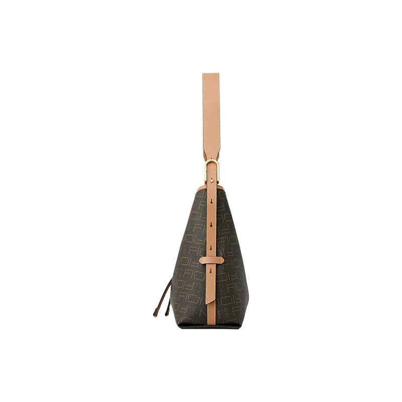 FION Coated Canvas Shoulder Bag Tote Shopping Bag Crossbody Bag Medium Size Women's Multicolor-4
