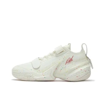 361° AG 5 PRM Cushioning Anti Slip And Wear Resistant Low Top Basketball Shoes Unisex White