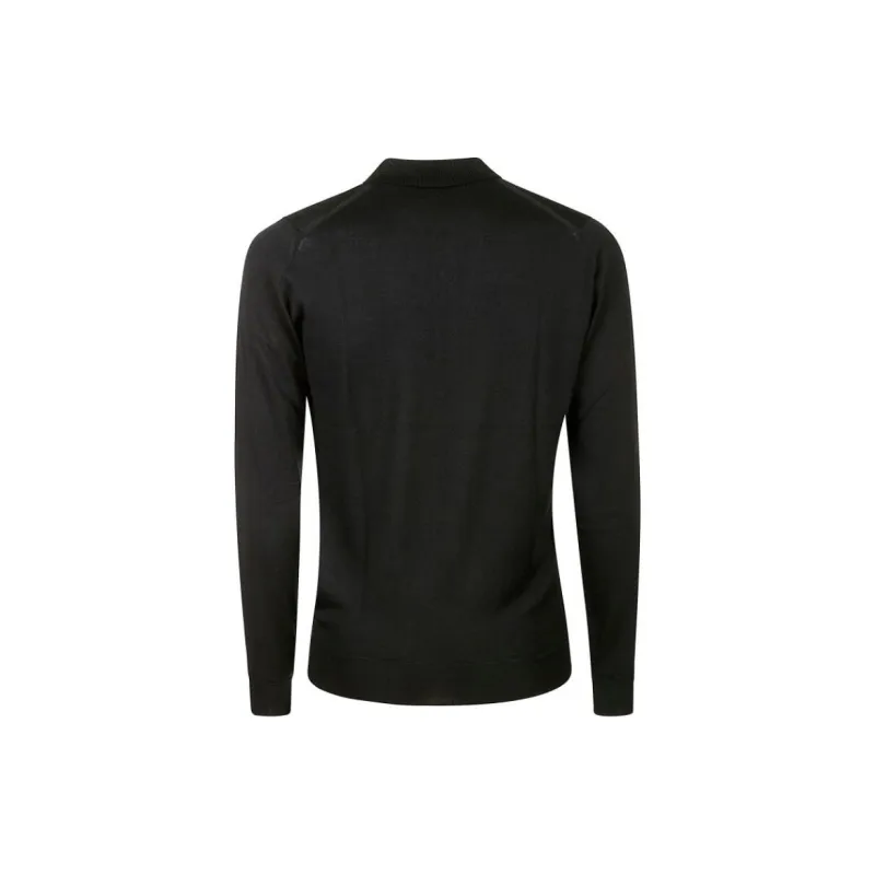 JOHN SMEDLEY Belper Buttoned Knitted Polo Shirt-1