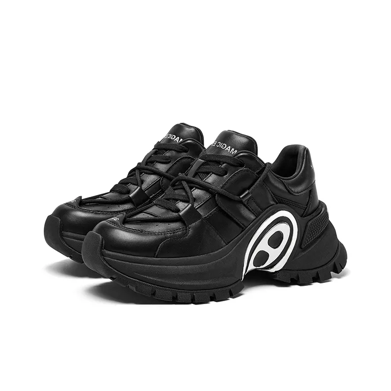 CHERYKALLY Anti Slip And Wear Resistant Height Increasing Low Top Chunky Sneakers Women's-1