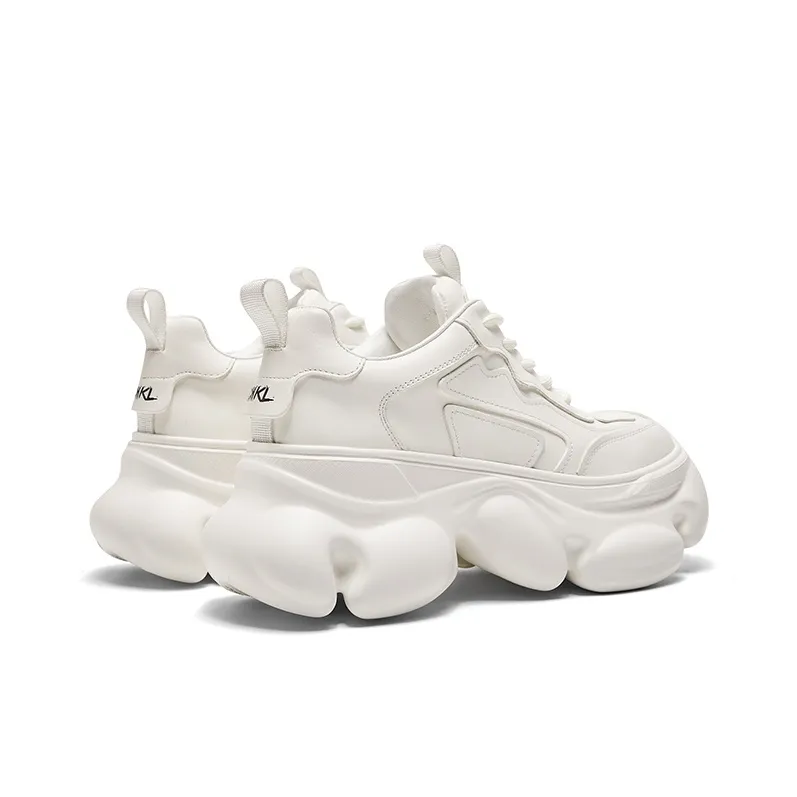 CHERYKALLY Anti-Slip And Wear-Resistant Height Increasing Coverage Low-Top Chunky Sneakers Women's-2