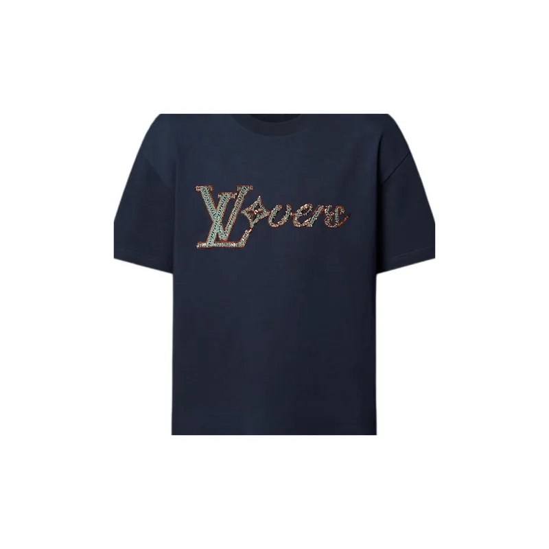 LOUIS VUITTON Lv Vers Embellished Short Sleeved T Shirt-5