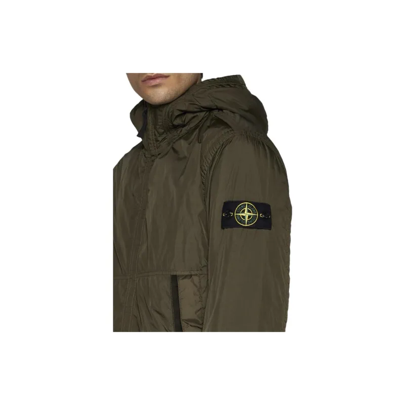 STONE ISLAND Logo Patch Hooded Track Jacket-4