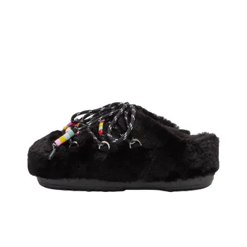 Moon Boot Bead Embellished Faux Fur Mules Women's