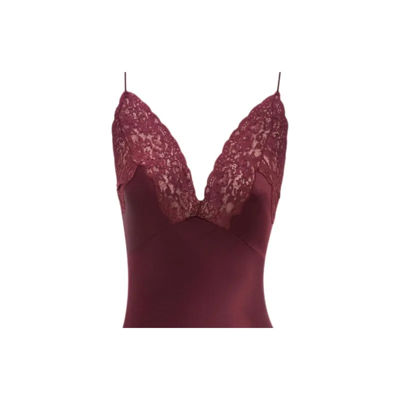SAINT LAURENT SS24 Jumpsuit Women's Bordeaux-3