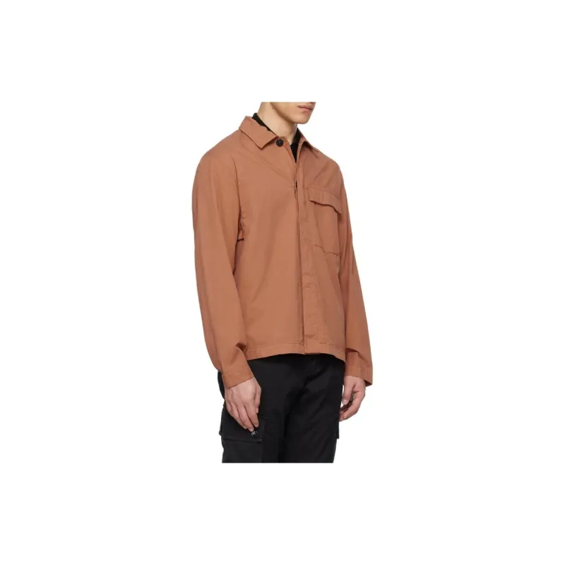 STONE ISLAND 10710 Supima® Cotton Twill Stretch-Tc Shirt Men's Rusty Red-3