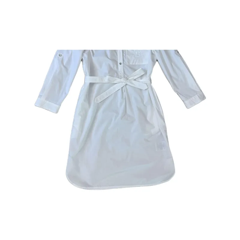 Burberry Long Sleeved Dresses Women's White-4