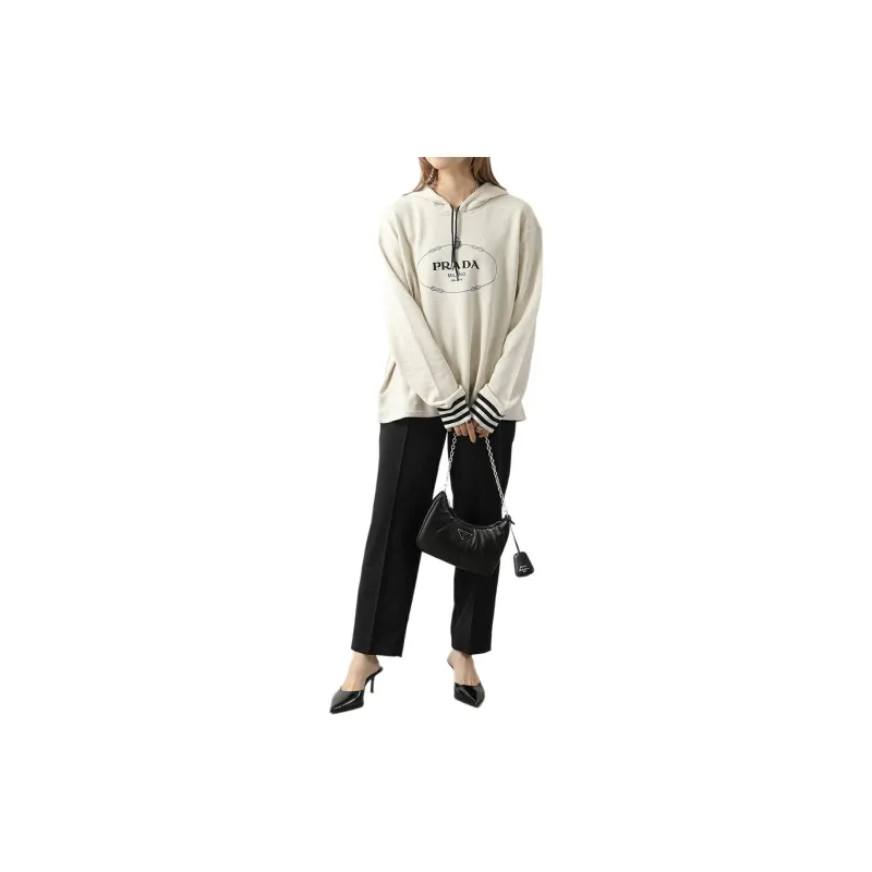 PRADA Sweatshirts Women's Ecru-5