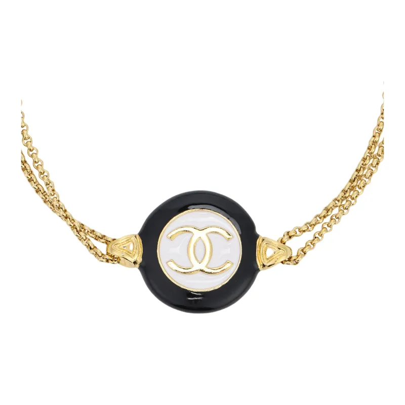 CHANEL Metal Bracelets Women's Black-1