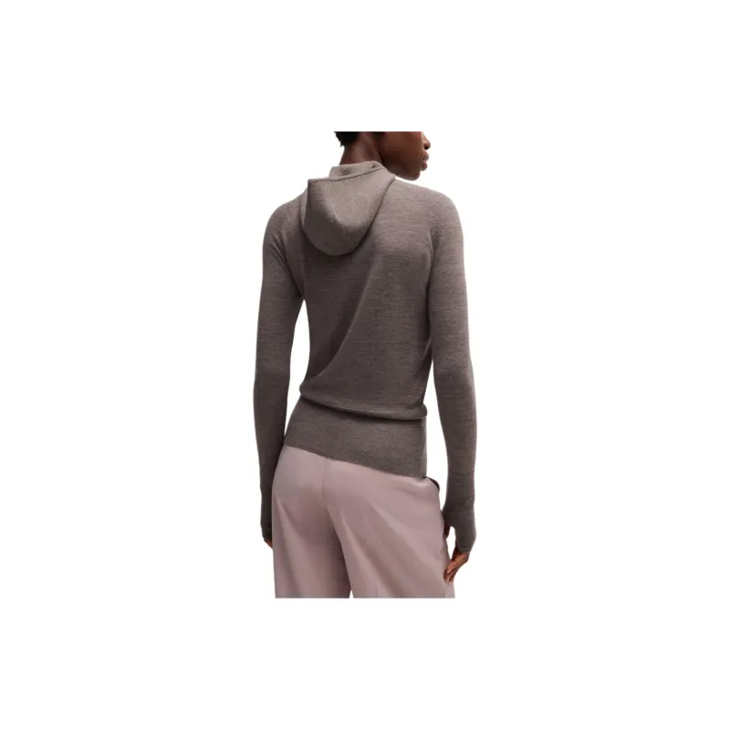 HUGO BOSS Virgin Wool Hooded Jumper-2