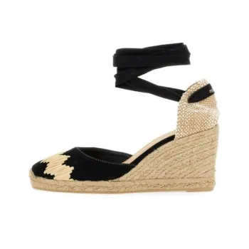 Castañer Cande Hand Embroidered Wedge Espadrilles Women's