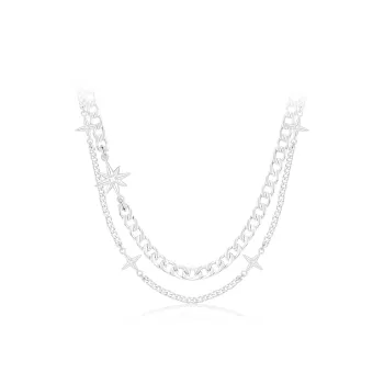 PRETTY DIARY Zircon Necklaces Unisex