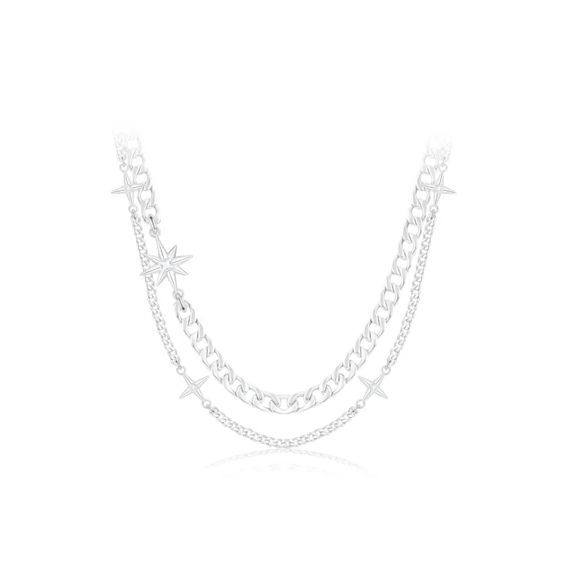 PRETTY DIARY Zircon Necklaces Unisex-0