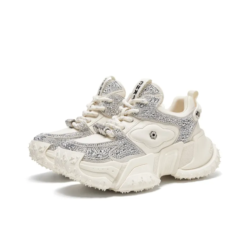 CHERYKALLY Cushioning Anti-Slip And Wear-Resistant Height Increasing Low-Top Chunky Sneakers Women's-1