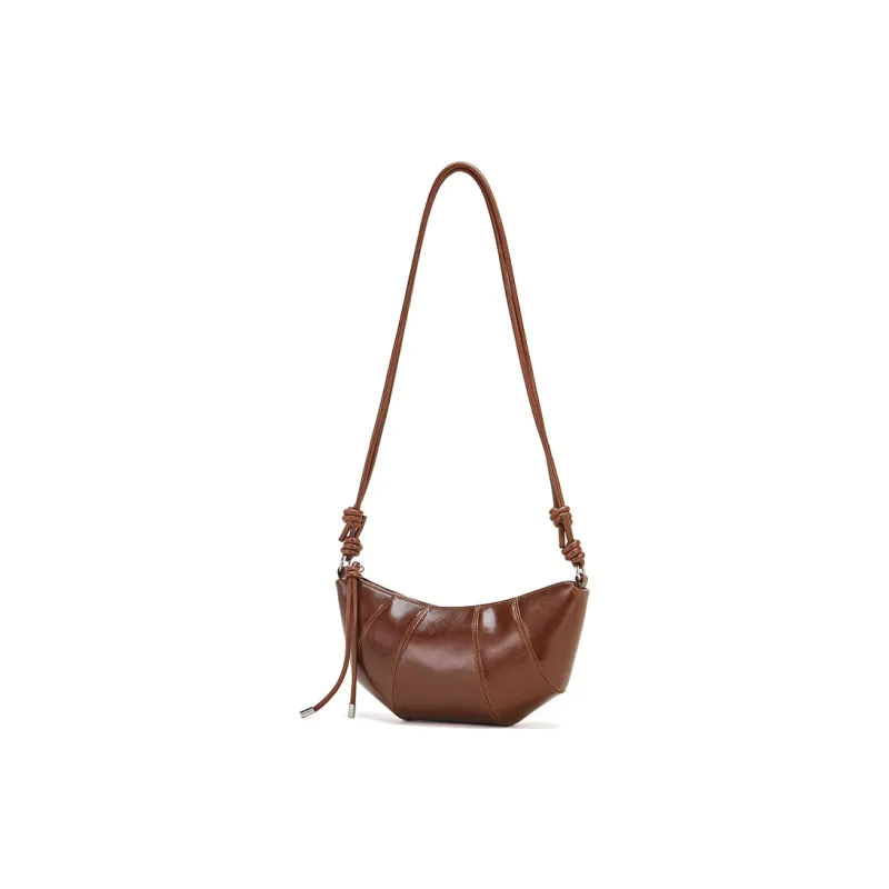 BOSTANTEN Cow Leather Crossbody Bag, Shoulder Bag Regular Women's Black/Coffee-2