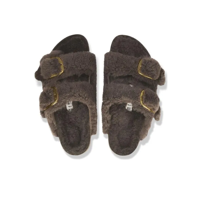 Birkenstock Arizona Big Buckle Slip Resistant Slide Slippers Women's Brown Narrow-4