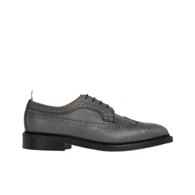 THOM BROWNE Dress Shoes Men Low Top Dark Gray-1