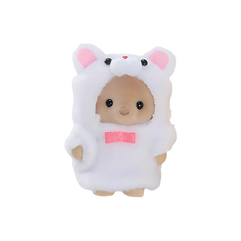 Sylvanian Families Kitten And Bear Otter Cub And Three Stripe Cat Cub Dolls Plush Doll Small Size Tall-2