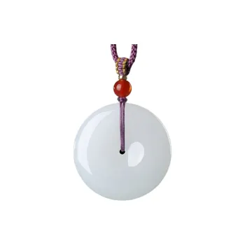Zhen Yu Zhen Pin Necklaces Pale Greenish White Jade Unisex