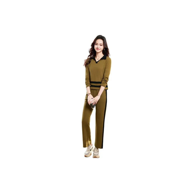 Fele.d Casual Suit Women's Coffee-1