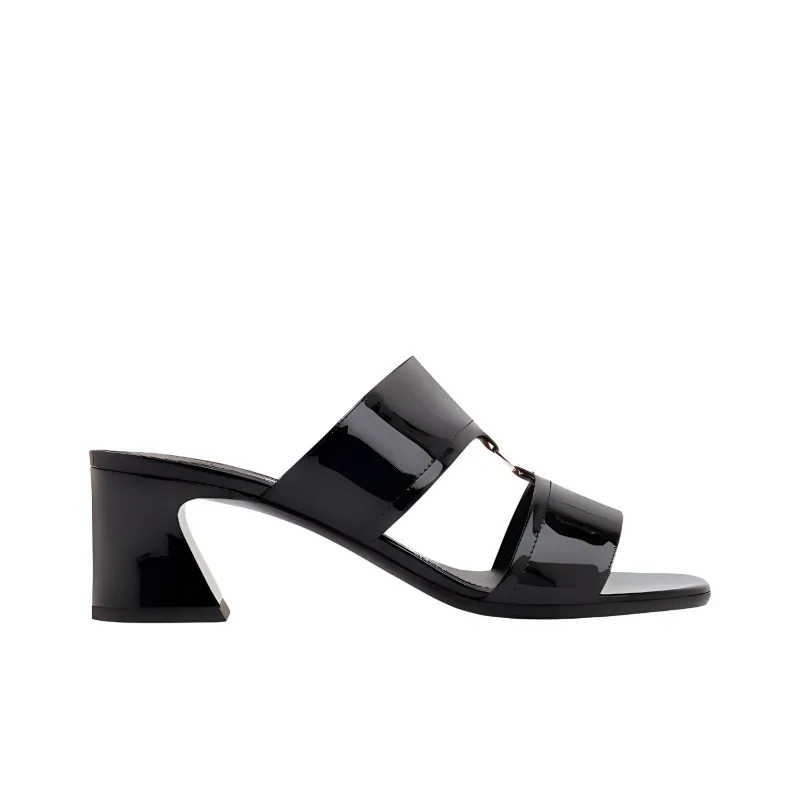 FERRAGAMO Vara Slide Slippers 5.5cm Women's Black-1