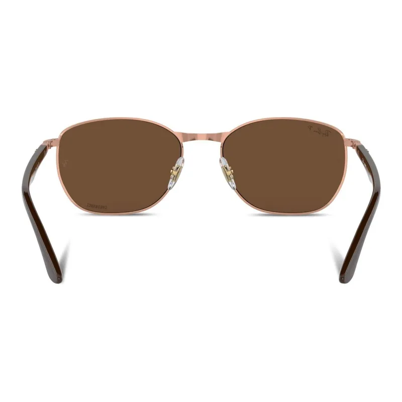 RayBan Metal Square Sunglasses Men's Pink-3