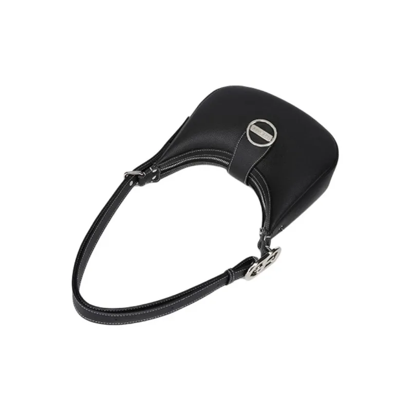 GELANNI Cow Leather Shoulder Bag Regular Women's Ecru/Black/Brown-7