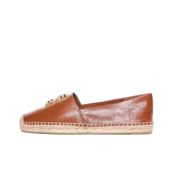 TORY BURCH Eleanor Double T plaque Leather Espadrilles