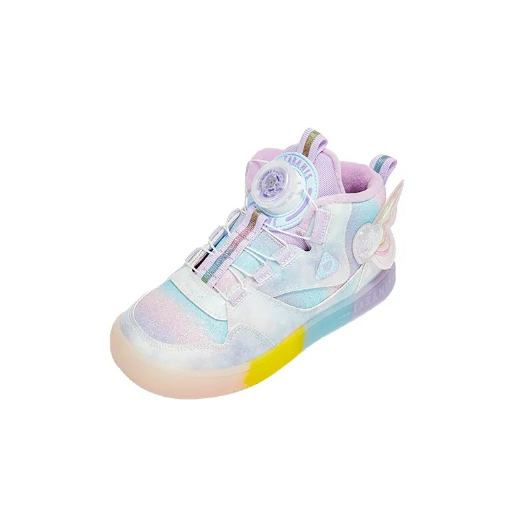 TARANIS Warm Mid Top Kids' Skateboarding Shoes Purple Children Aged 3 7 Years Old-1