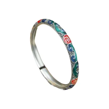 BKBU 999 Fine Silver Sterling Silver Bracelets Women's