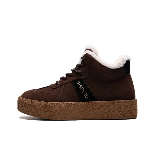 ZHR High Top Shoes Warm And Wear Resistant Low Top Skateboard Shoes Women's