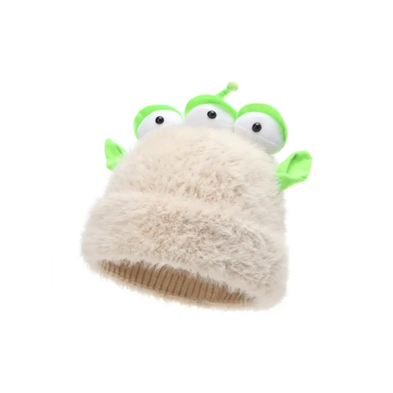 FREE RABBITⅡ Thickened Warm Red Eye For Fall And Winter Beanie Unisex-1