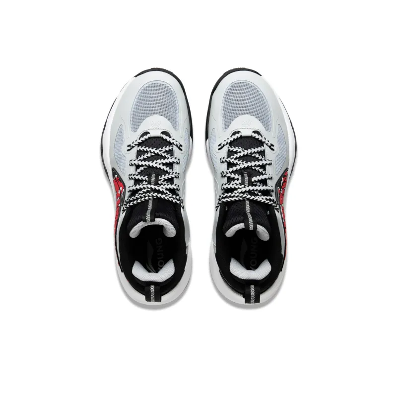 LINING YOUNG Cushioning Rebound Low Top Children's Basketball Shoes Brick Gray Kids'-5