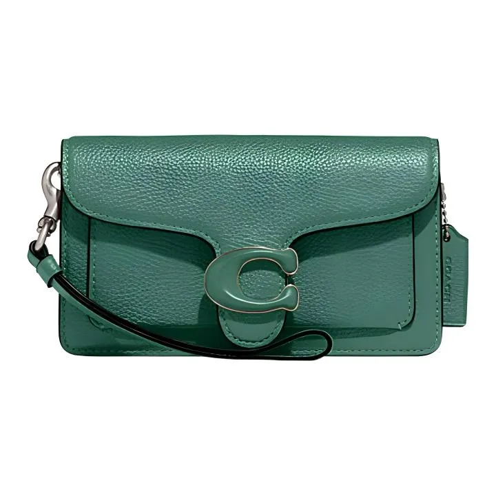 COACH Tabby Cow Leather Wrist Bag Shoulder Bag Crossbody Bag Women's Green-0