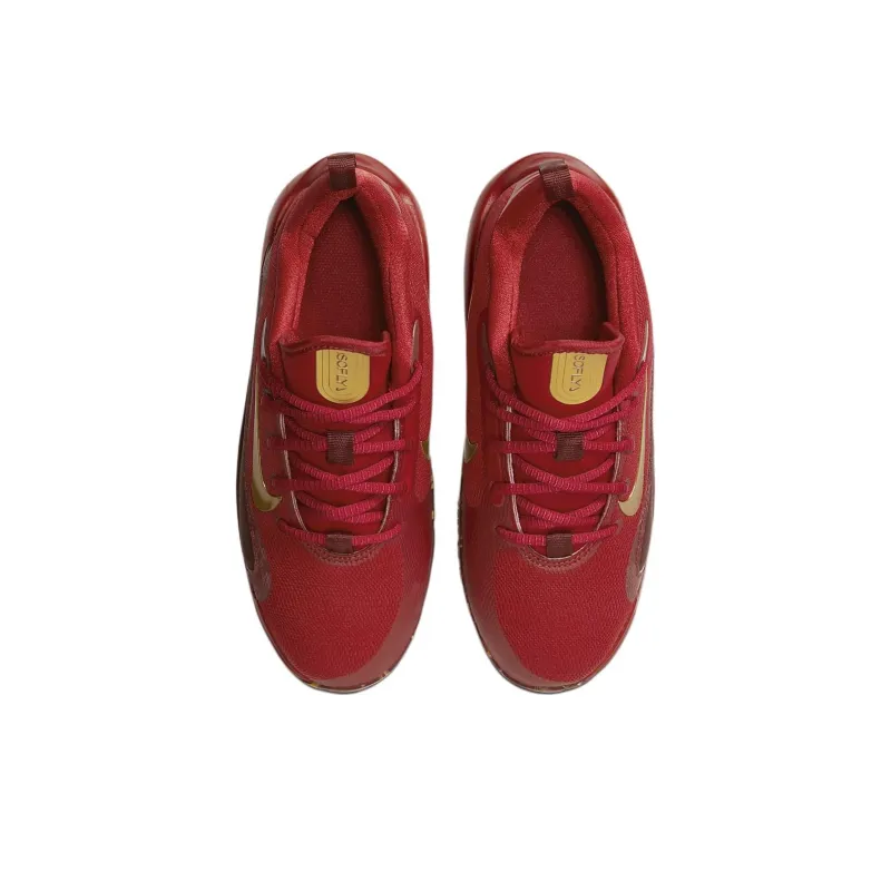 Nike ISOFLY Slip Resistant Shock Absorbers Low Top Children's Basketball Shoes Red Unisex-3