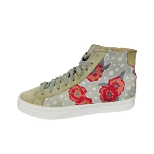 Adidas Originals COURTVANTAGE MID Anti-Slip Wear-Resistant High-Top Skateboard Shoes Women's Gray