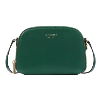 Kate Spade Cross-Stitch Leather Shoulder Bag Crossbody Bag Women's Sesame Greens