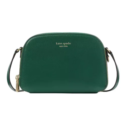 Kate Spade Cross-Stitch Leather Shoulder Bag Crossbody Bag Women's Sesame Greens