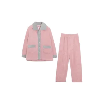 Red Beans At Home Pajama Set Women's Crystal Pink