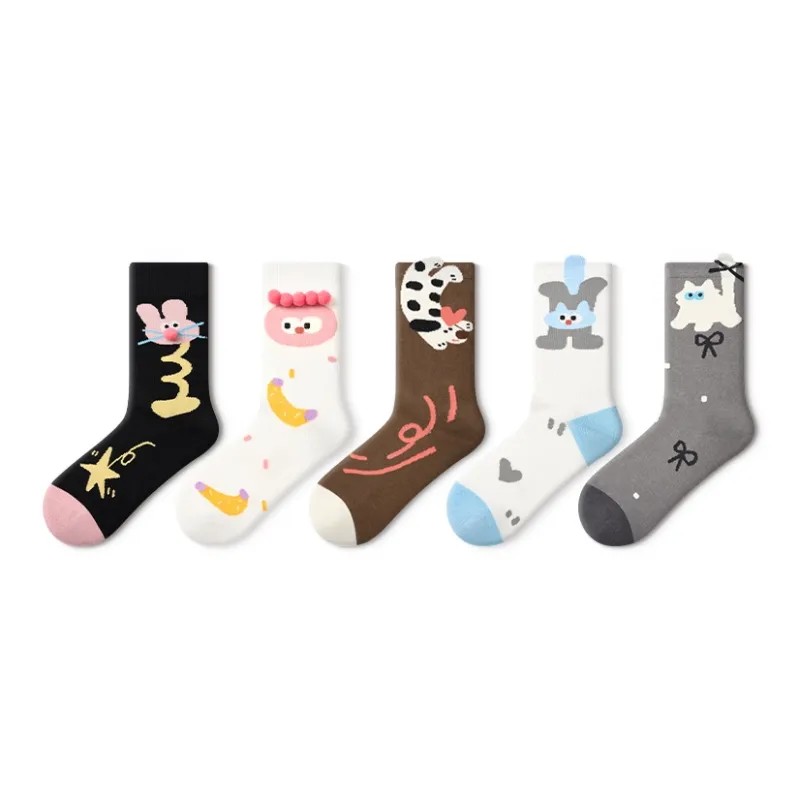 Primeet Mid Calf Socks Women's 5 Pack-6
