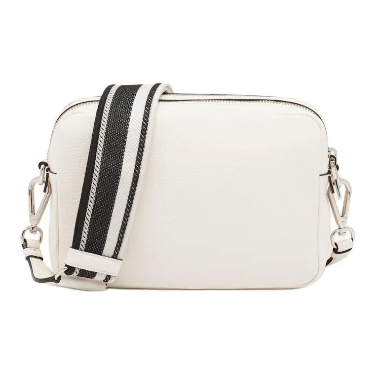 PRADA Leather Camera Bag Shoulder Bag Crossbody Bag Medium Size Women's White-1