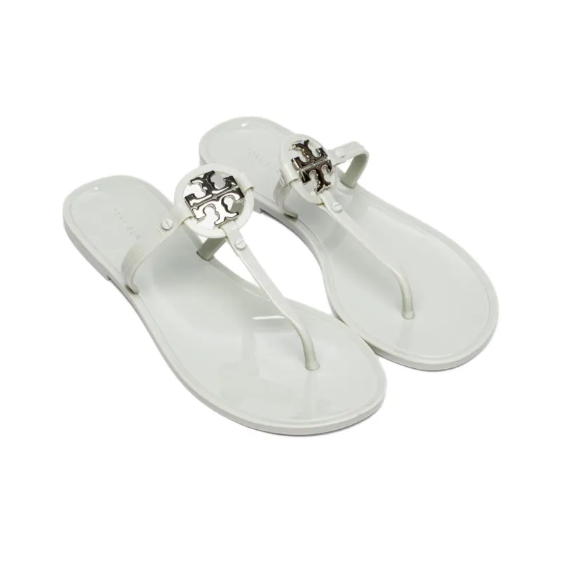 TORY BURCH Miller Slip Resistant Flip Flops Women's Gray Silver-4