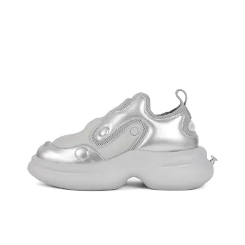 ZERO COSMOS Cushioned Wear Resistant Height Increasing Low Top Chunky Sneakers Unisex Silver